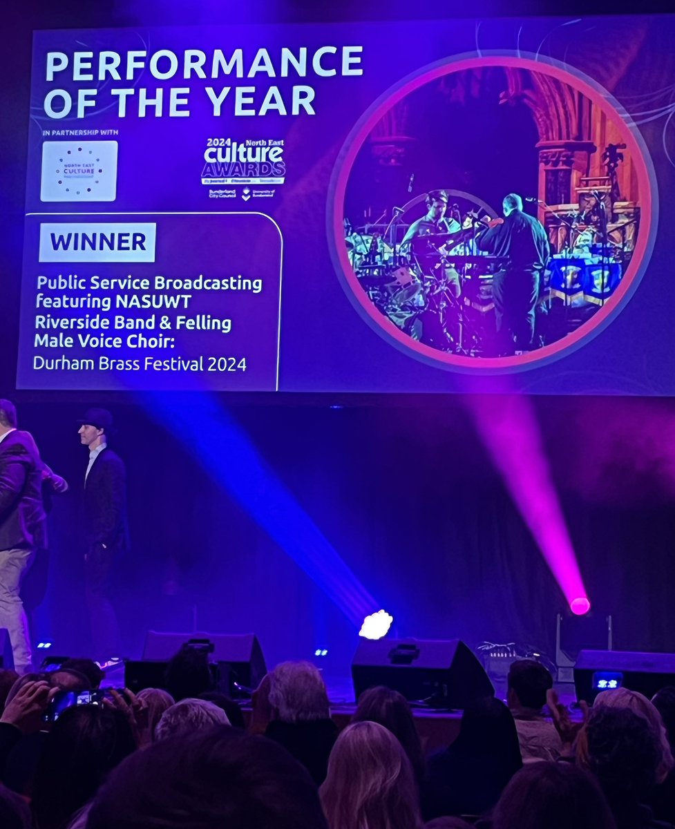 Fantastic to see a brass band taking the top award in Performance of the Year at NE Culture Awards