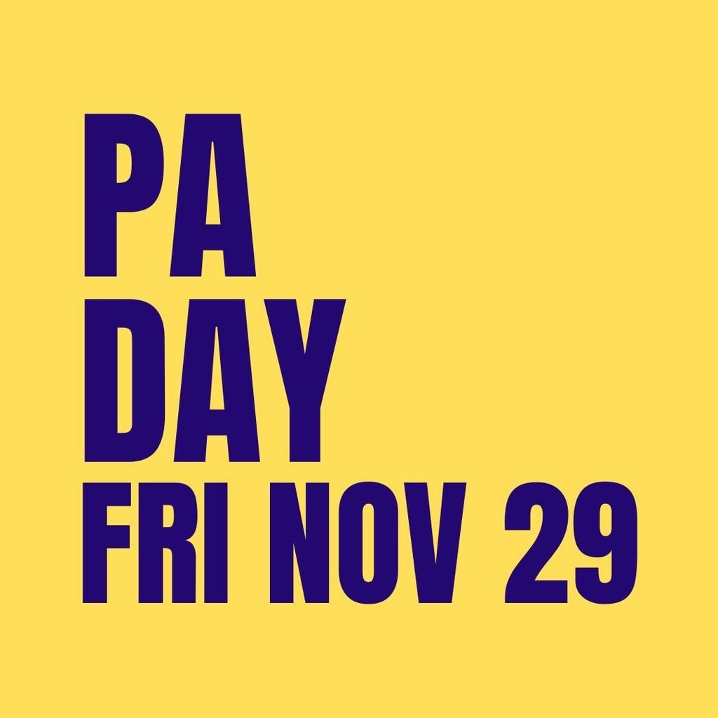 centennialcvi's tweet photo. Just a reminder that Friday November 29th is a PA Day. https://t.co/4hPp4ajsM0