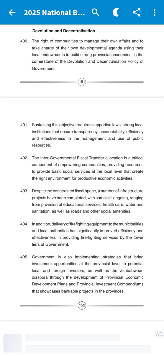 A snippet  of Why devolution and decentralisation policy , as well as  it's  success and stategies to improve the provincial development plans towards vision 2030. According to the  2025 National budget 📌