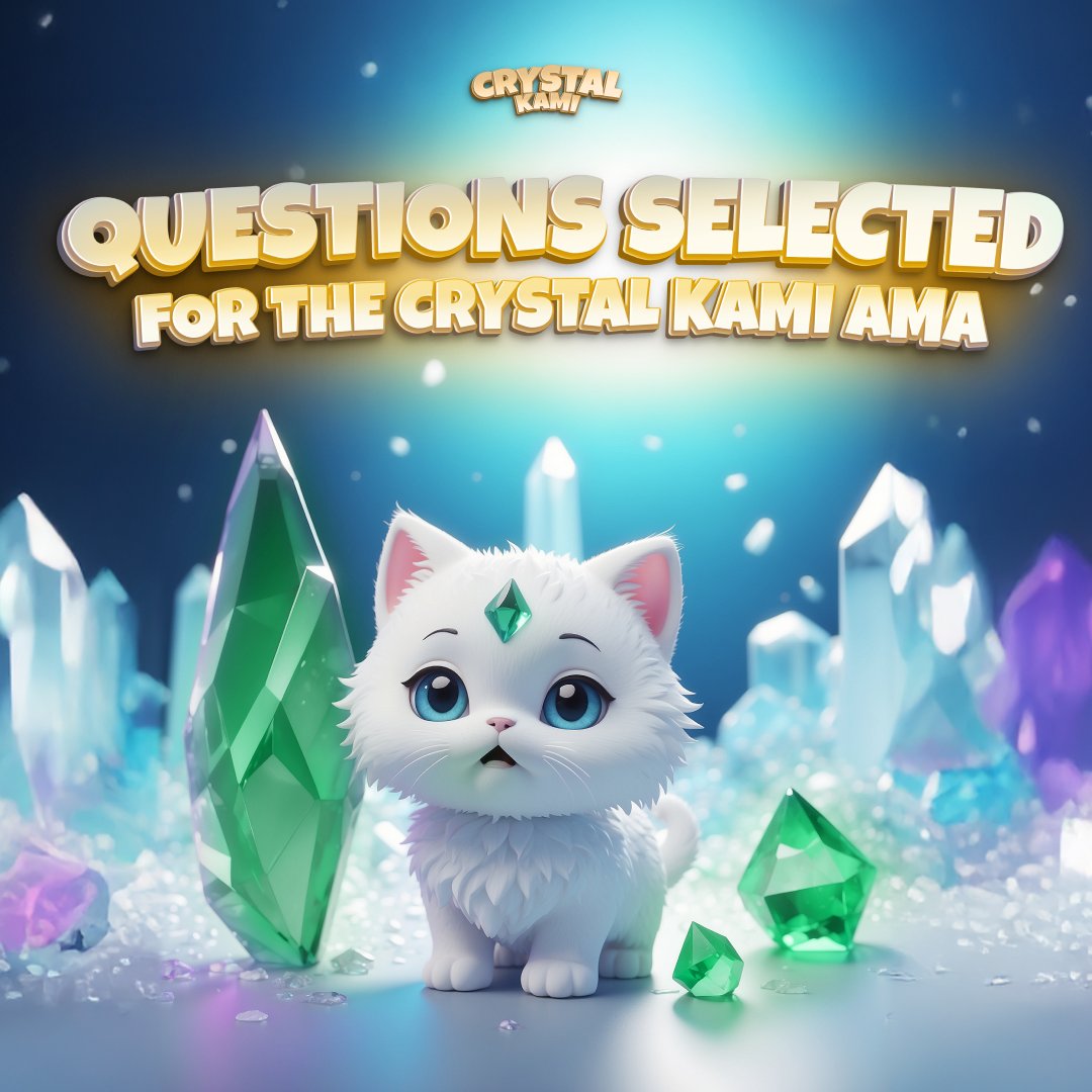 CrystalKami_Bot's tweet photo. Questions Selected for the Crystal Kami AMA 🎯

We have chosen the most relevant and pressing questions for our upcoming Ask Me Anything session. Thank you for your active participation and engaging questions.

The authors of the best questions will be contacted individually regarding their rewards. 💎

🗓 Stay tuned for an AMA session on [01.12.2024]. We will provide detailed responses to your questions and share insights about the development of Crystal Kami.