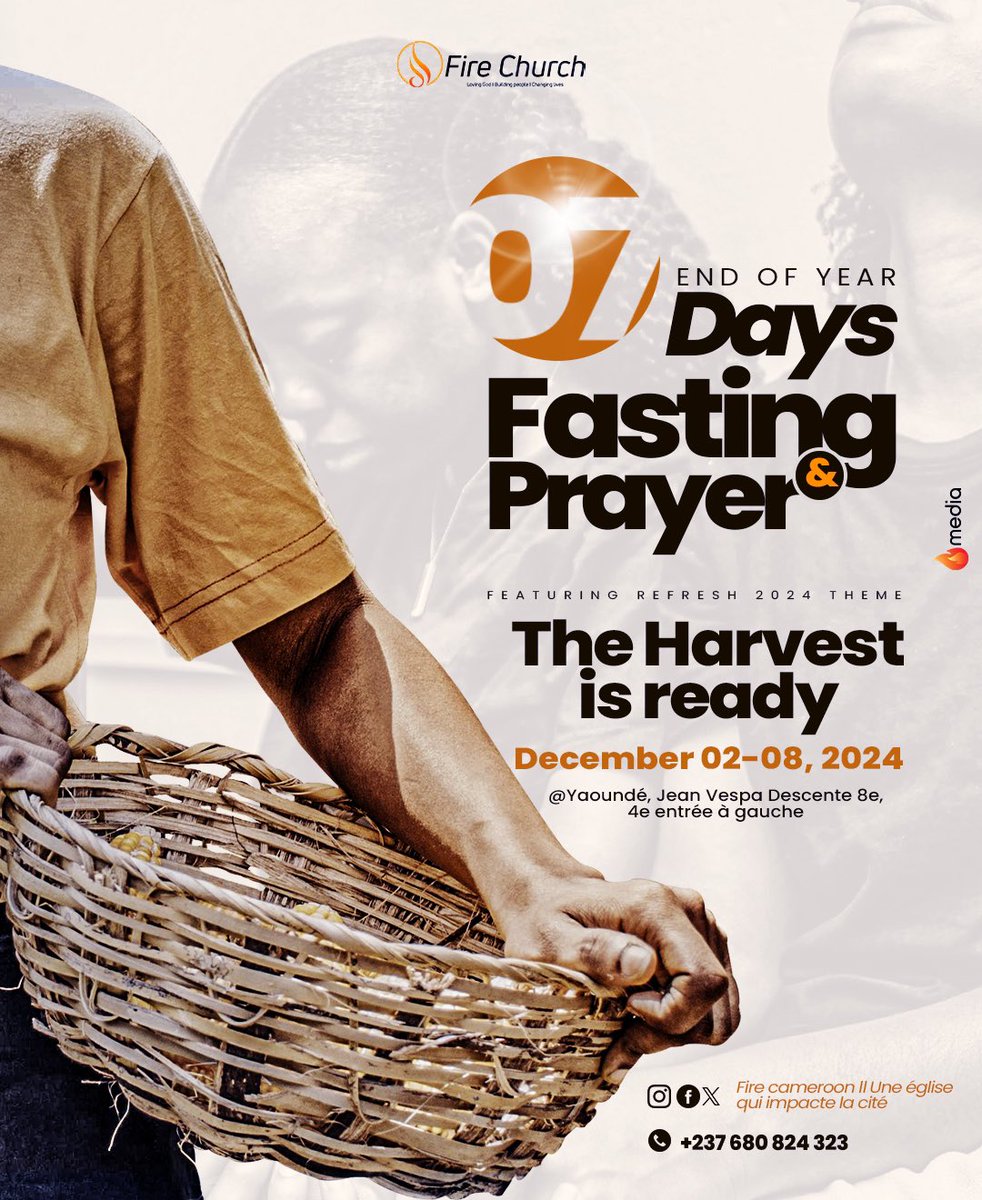 TERMINONS L’ANNÉE EN FORCE 💪❤️

Du lundi  2 au dimanche 8 décembre 2024, rejoins-nous pour un temps de jeûne et prière.

Nous prions trois fois par jours sur notre chaîne TELEGRAM. 

Clique sur le lien pour rejoindre 🔗 t.me/+sfhk-Y3MqC43Y…