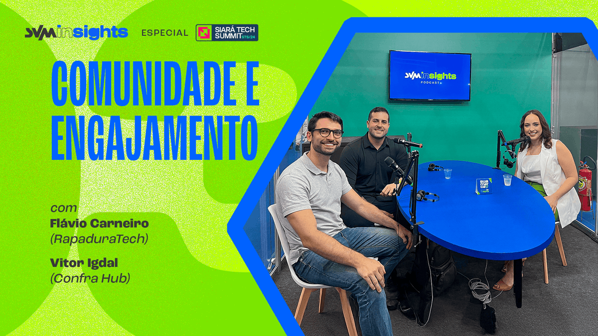 Você já pode maratonar a edição especial do SVM Insights podcast diretamente do Siará Tech Summit! ✨

No último ep, conversamos com Flávio Carneiro, da RapaduraTech, e Vitor Igdal, da ConfraHub sobre como comunidades podem nutrir a estratégia do negócio.
youtu.be/kv_wGBzZL70?si…