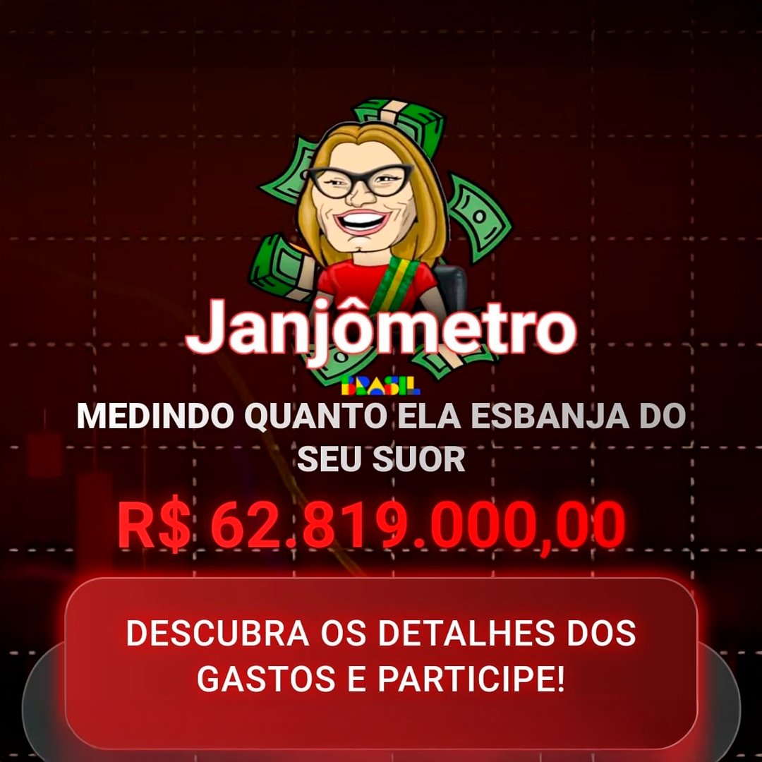 💵 💅 Deputado estadual Guto Zacarias (SP), lança o "Janjômetro", site para fiscalizar os gastos de dinheiro público da primeira-dama Janja.