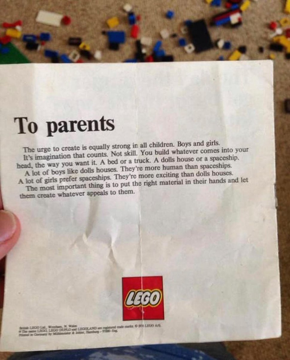 HistoryInPics's tweet image. A Lego letter to parents from 1974