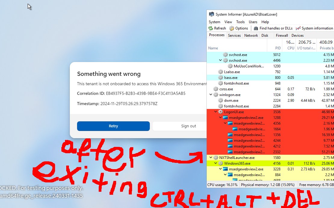 The entire Windows 365 Link OS shell is a WebView, including the OOBE, initial login screen, CTRL+ALT+DEL menu (!), and the actual RDP session.
It's literally a Chromium OS.

everything is chrome in the future..