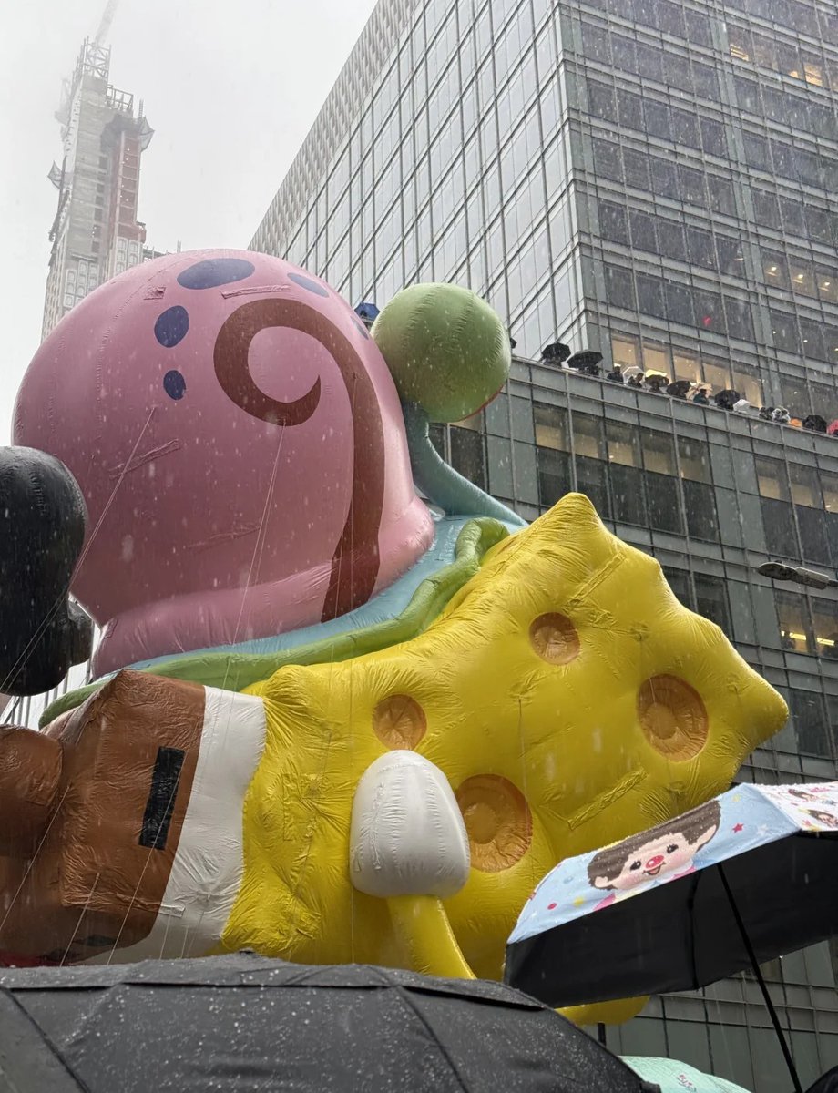 Drizzly weather, very unsuitable for a New York parade festival