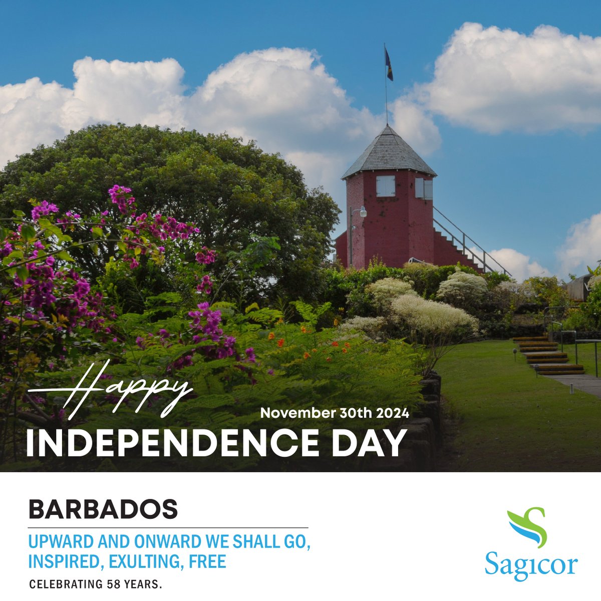 Happy Independence, Barbados! 

Today, the island celebrates 58 years! Upward and Onward we shall go, inspired, exulting, free

From Sagicor