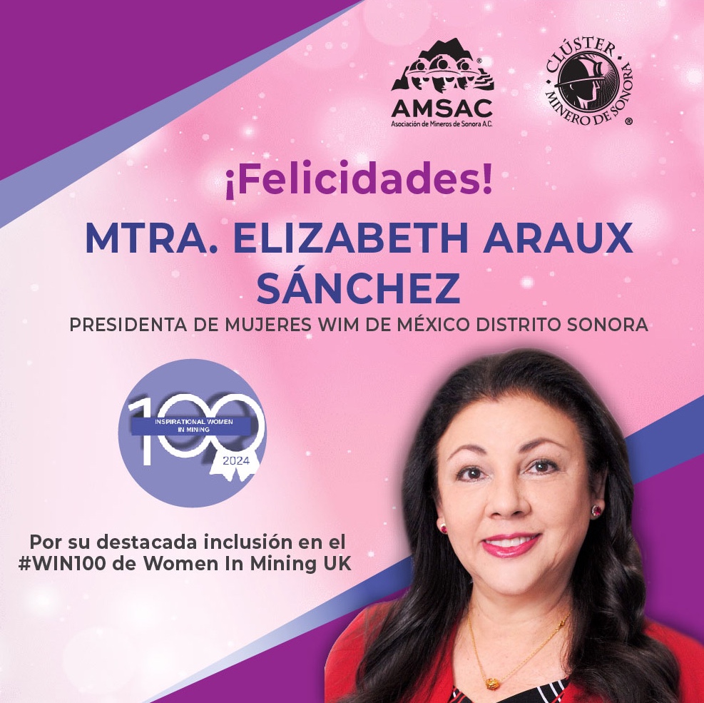 Clúster Minero de Sonora (@clusterdesonora) on Twitter photo ¡Felicidades a la Mtra. <a href="/ArauxElizabeth/">Elizabeth Araux</a> por ser parte del #WIM100 de Women In Mining UK! 🌟
Su pasión por la educación y la minería son una inspiración. ⛏️
<a href="/WimMexico/">Mujeres WIM de México</a>
<a href="/AMSACSONORA/">AMSAC</a>
<a href="/ClusterDeSonora/">Clúster Minero de Sonora</a> ¡Felicidades a la Mtra. <a href="/ArauxElizabeth/">Elizabeth Araux</a> por ser parte del #WIM100 de Women In Mining UK! 🌟
Su pasión por la educación y la minería son una inspiración. ⛏️
<a href="/WimMexico/">Mujeres WIM de México</a>
<a href="/AMSACSONORA/">AMSAC</a>
<a href="/ClusterDeSonora/">Clúster Minero de Sonora</a>