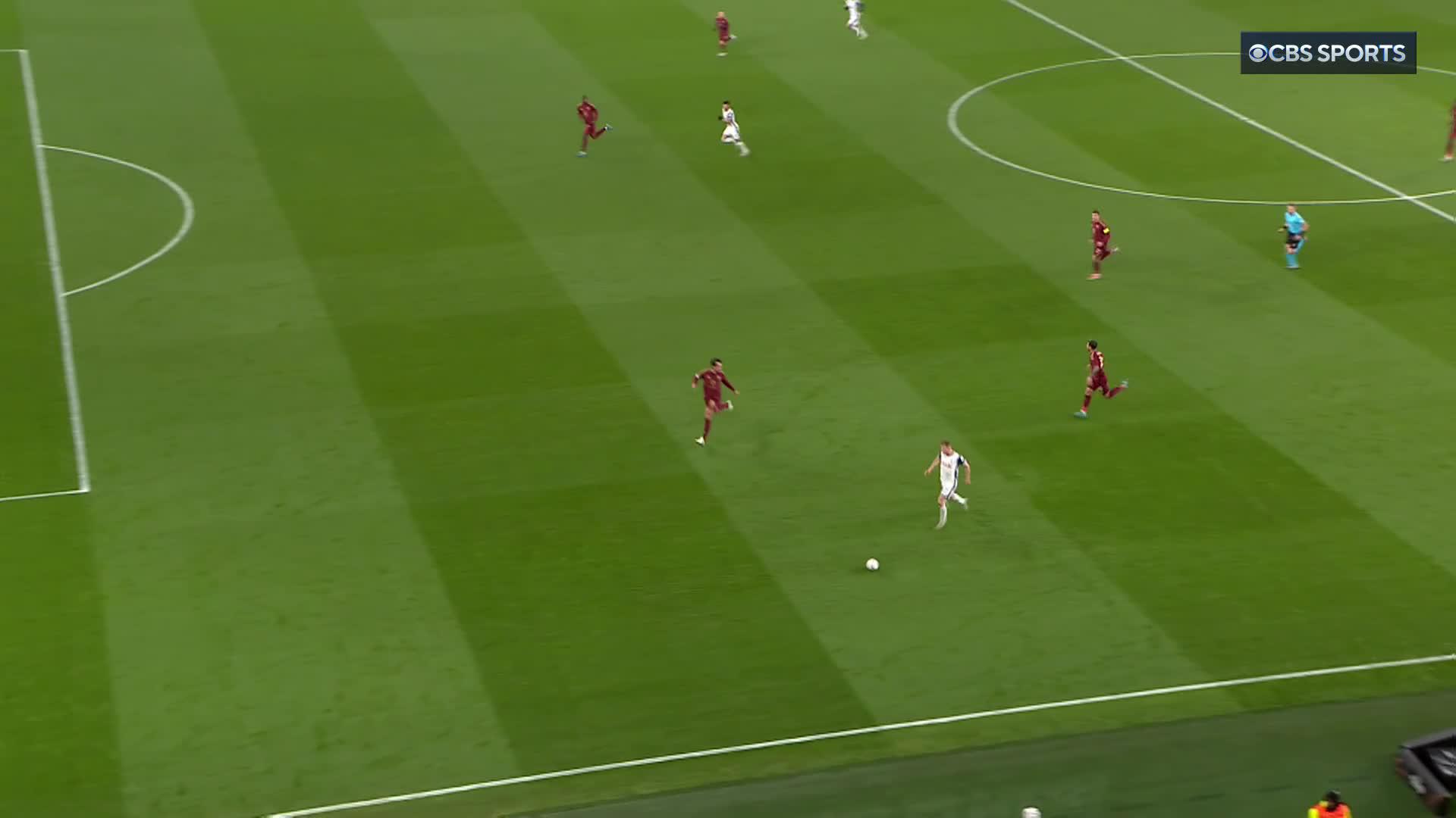 Dejan Kulusevski sets up Brennan Johnson with a smart finish for Spurs 💫
