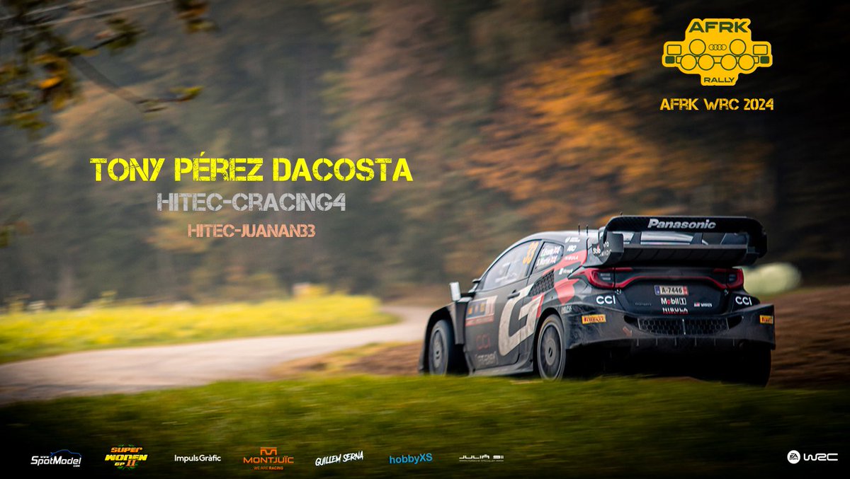 Nuestro Wrc2024 a terminado.  Ha sido un gran campeonato con mucha participación y de gran nivel.

Enhorabuena y gracias a todos los pilotos por elcompromiso. 

<a href="/EASPORTSWRC/">EA SPORTS WRC</a>
<a href="/SpotModel/">SpotModel</a>
<a href="/ViJuDaGD/">ViJuDa</a>
<a href="/guillemserna/">Guillem Serna</a>
#montjuicwatches
#hobbyXS
#juliá911porsche
#impulsgrafic