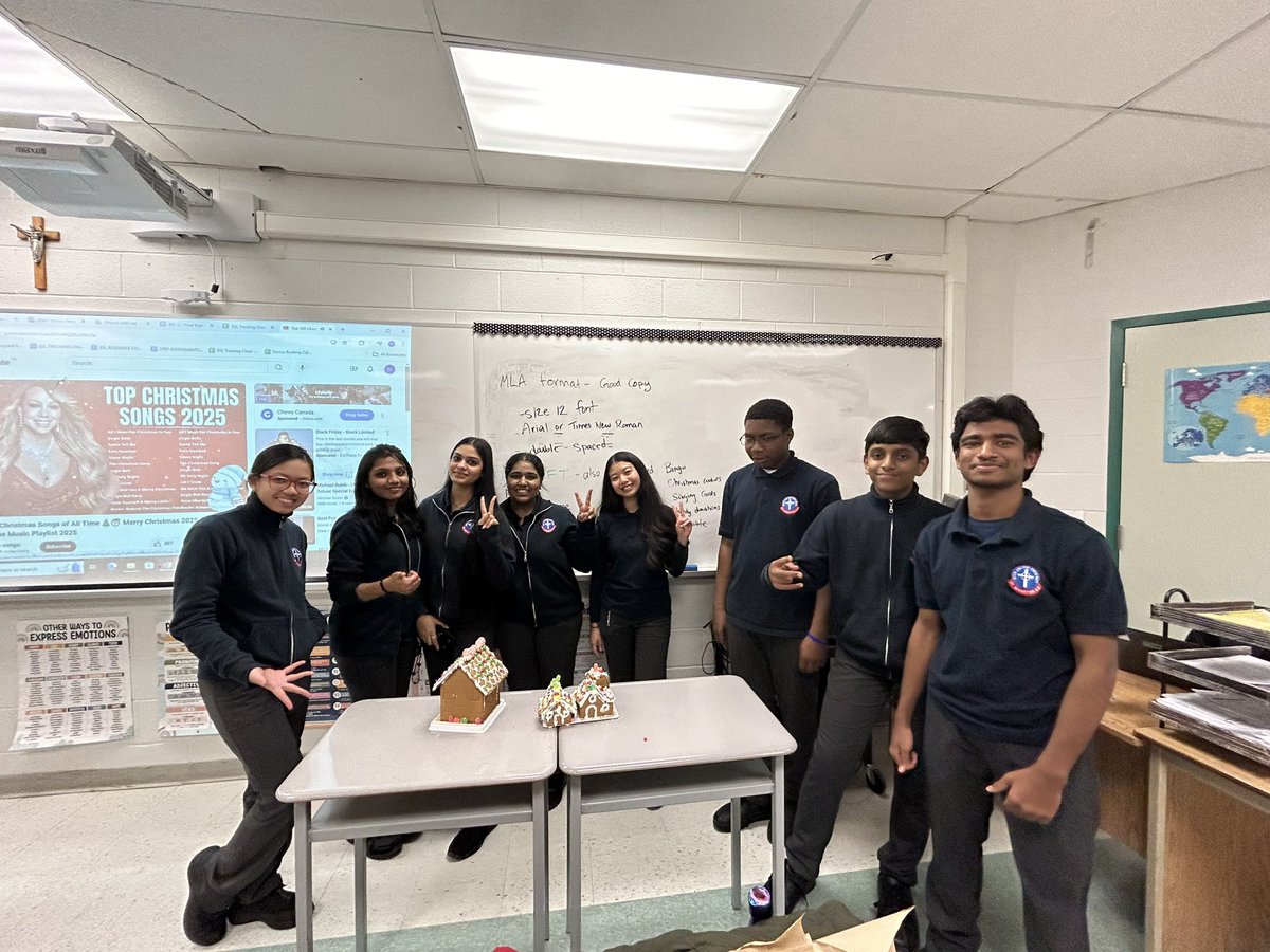 StAugSS's tweet photo. Check out the amazing creations from our ESL Club’s gingerbread house decorating activity! 🍬🏠 Lots of laughter, creativity, and holiday cheer. Thank you to everyone who joined in on the fun! 
#ESLClub #HolidayVibes #GingerbreadFun #FalconPride https://t.co/eIyzoqQDGF