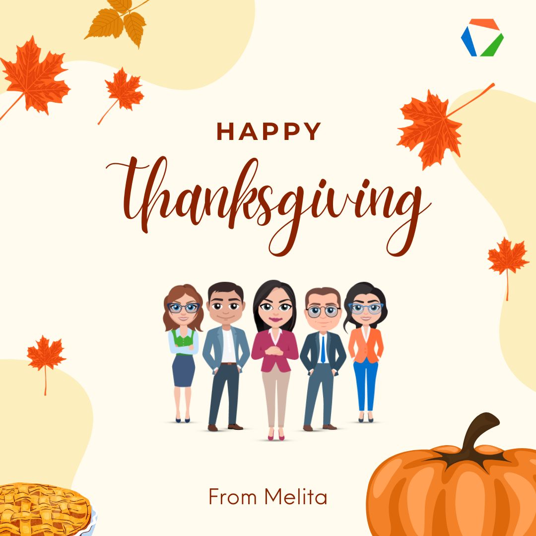 MelitaGroup's tweet photo. This Thanksgiving, we celebrate not just the milestones we’ve achieved, but the people who made them possible. 

Thank you for being part of our story.

Here’s to gratitude, togetherness, and continued success. 

Wishing you all a warm and joyful Thanksgiving! https://t.co/GvAvL7qaIG
