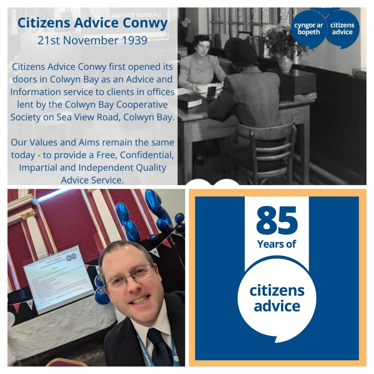 peter_mcglory's tweet photo. @CABConwy 85th #Anniversary celebrations in #Llandudno Town Hall. A successful AGM &amp; Open Day! Thank you to all the staff and volunteers over the years.  #citizensadvice @CitizensAdvice @conwyvol @CABCymru https://t.co/XGfl3NGfUX