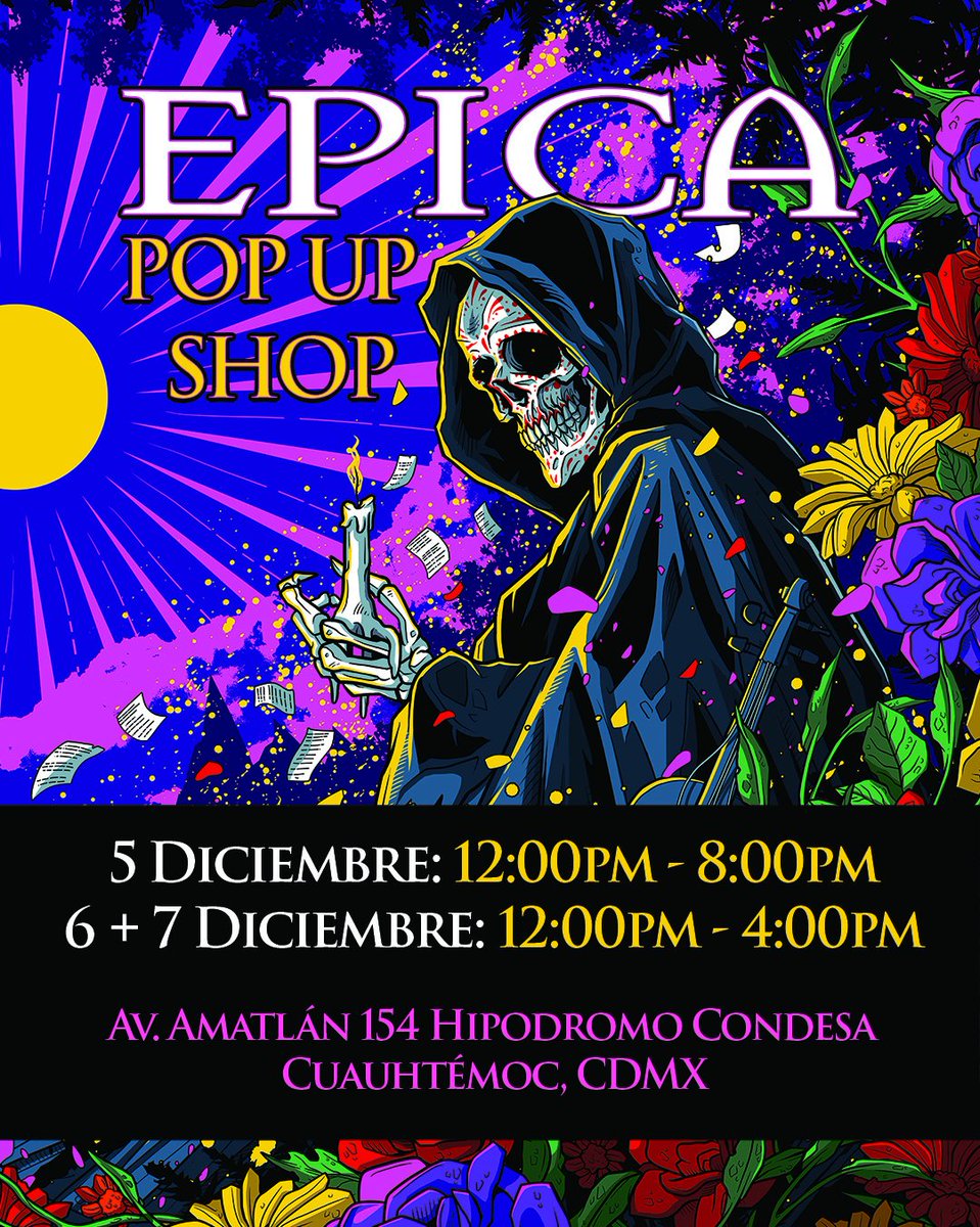 Epicans in Mexico City! 🇲🇽 We’re thrilled to bring you a one-of-a-kind Epica Pop-Up Shop, happening December 5-7 in the heart of the city!
