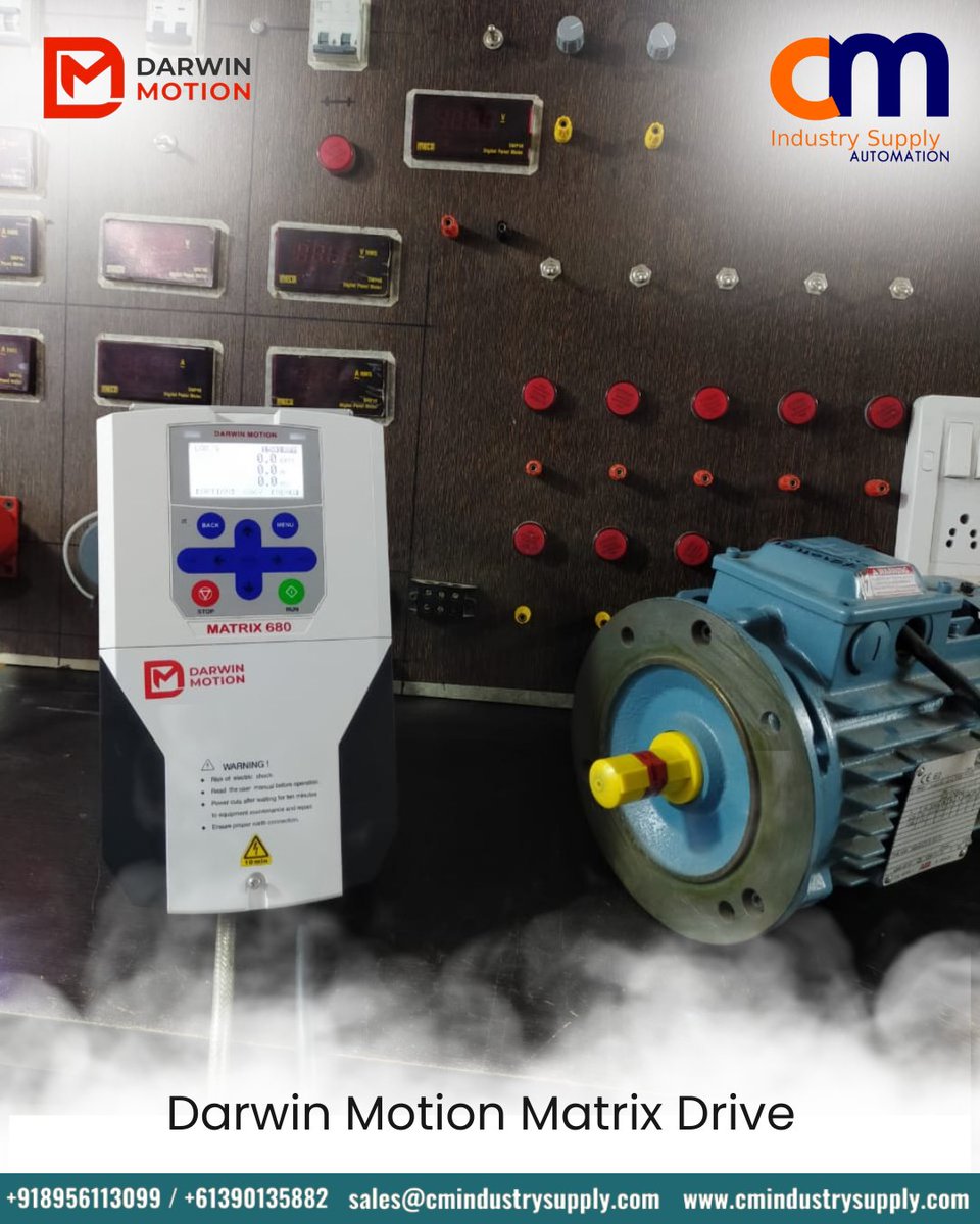 CMIndustrySuply's tweet image. Join the revolution in motion control. Choose Darwin Motion MATRIX Drive and take your operations to the next level #MATRIXDrive #MotionControl #IndustrialAutomation #EnergyEfficiency #Innovation #DarwinMotion #Engineering #AutomationSolutions #FavoriteChoice #FutureOfAutomation