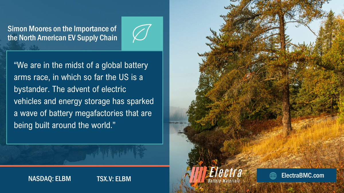 ElectraBMC's tweet photo. During a US Senate hearing on the supply chain for #EV batteries &amp; energy storage, Benchmark Minerals' Simon Moores stated that the US is “in the midst of a global battery arms race.”

See how $ELBM is supporting the North American supply chain: https://t.co/e64OEFBaUY https://t.co/pe7zCYy5eU