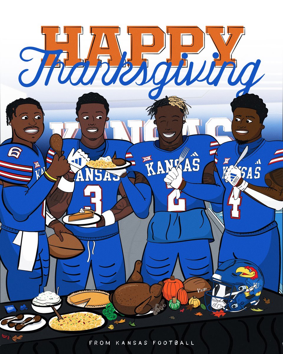 Happy Thanksgiving To You All <a href="/KU_Football/">Kansas Football</a>! #RockChalk