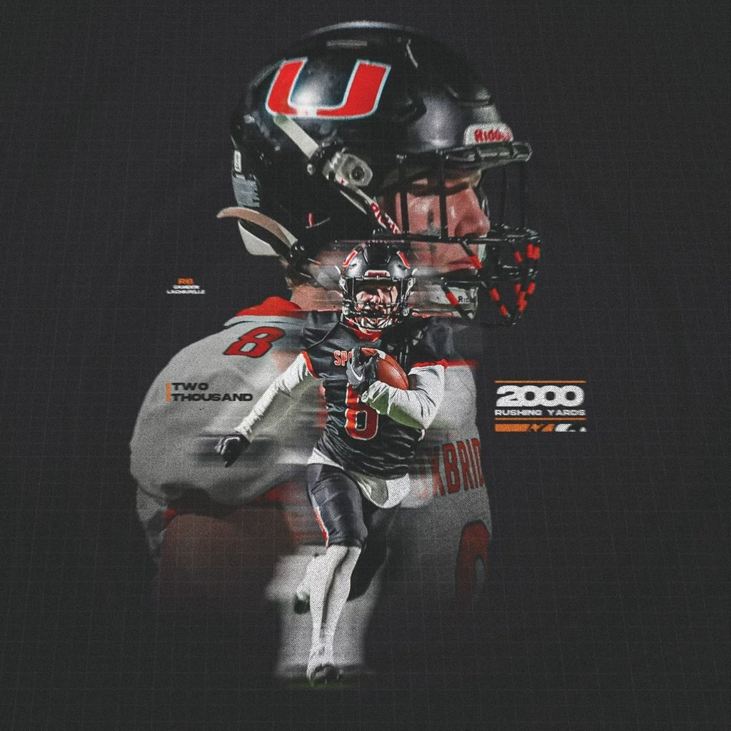 UHS_Spartans's tweet photo. Over 2,000 yards! Junior @camtlachapelle has surpassed over 2,000 rushing yards this season. Amazing accomplishment! Congrats Cam! https://t.co/HnPbhibklf