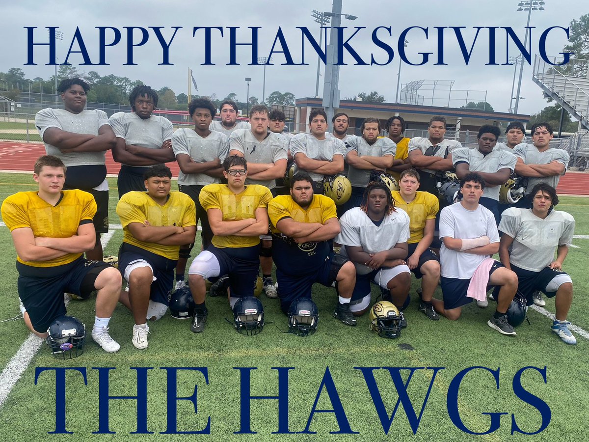 KC_HAWGS's tweet photo. HAPPY THANKSGIVING!
Hands down the @KC_HAWGS favorite holiday for so many reasons!
#Thankful to be practicing this week!
#Thanksgiving @KCTigerFootball @coachjpalmer67 @Coach_RBradshaw https://t.co/BnbfM69z7g