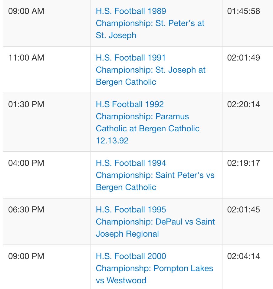 WCTV (@wctvnj) on Twitter photo Happy Thanksgiving! WCTV celebrates past championships today! <a href="/wwrsd/">Westwood Regional</a> <a href="/WestwoodCardsFB/">Westwood Cardinals Football</a> <a href="/BergenCathFBall/">Bergen Catholic Football</a> <a href="/SJRFB/">SJR Football</a> <a href="/BergenCatholic/">Bergen Catholic</a> <a href="/SJRHighSchool/">St. Joseph Regional</a> <a href="/bcarrnjsports1/">Brian Carr-North Jersey HS âFootball Show"</a> <a href="/NJScom/">NorthJerseySports</a> <a href="/pjr_pat/">PJR Sports Report</a> Happy Thanksgiving! WCTV celebrates past championships today! <a href="/wwrsd/">Westwood Regional</a> <a href="/WestwoodCardsFB/">Westwood Cardinals Football</a> <a href="/BergenCathFBall/">Bergen Catholic Football</a> <a href="/SJRFB/">SJR Football</a> <a href="/BergenCatholic/">Bergen Catholic</a> <a href="/SJRHighSchool/">St. Joseph Regional</a> <a href="/bcarrnjsports1/">Brian Carr-North Jersey HS âFootball Show"</a> <a href="/NJScom/">NorthJerseySports</a> <a href="/pjr_pat/">PJR Sports Report</a>