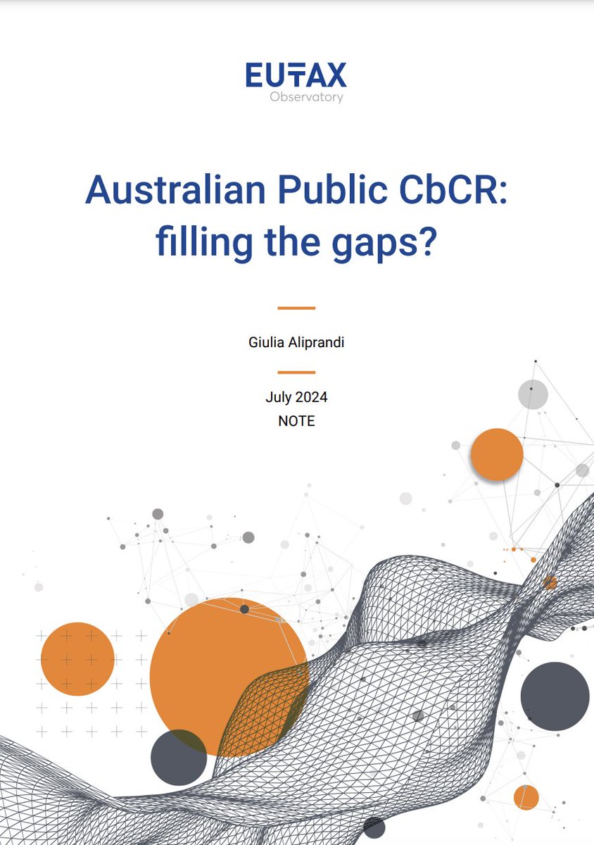 #Australia has just passed its Public #CbCR bill! 🇦🇺

<a href="/ali_giulia/">GiuliaAli</a>'s latest note dives into the strengths and gaps in the new #CbCR legislation.

Explore the findings: taxobservatory.eu//www-site/uplo…