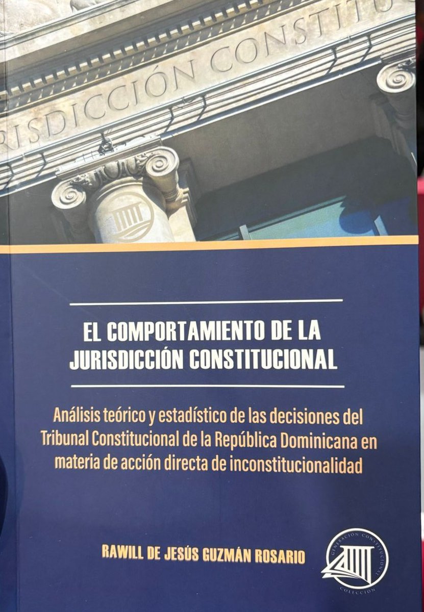 ORGULLO PUCMM. Felicitamos al profesor Rawill Guzmán, letrado del Tribunal Constitucional, por la puesta en circulación de su obra "El comportamiento de la jurisdicción constitucional", presentada este 27 de noviembre en el recinto Santo Tomás de Aquino.