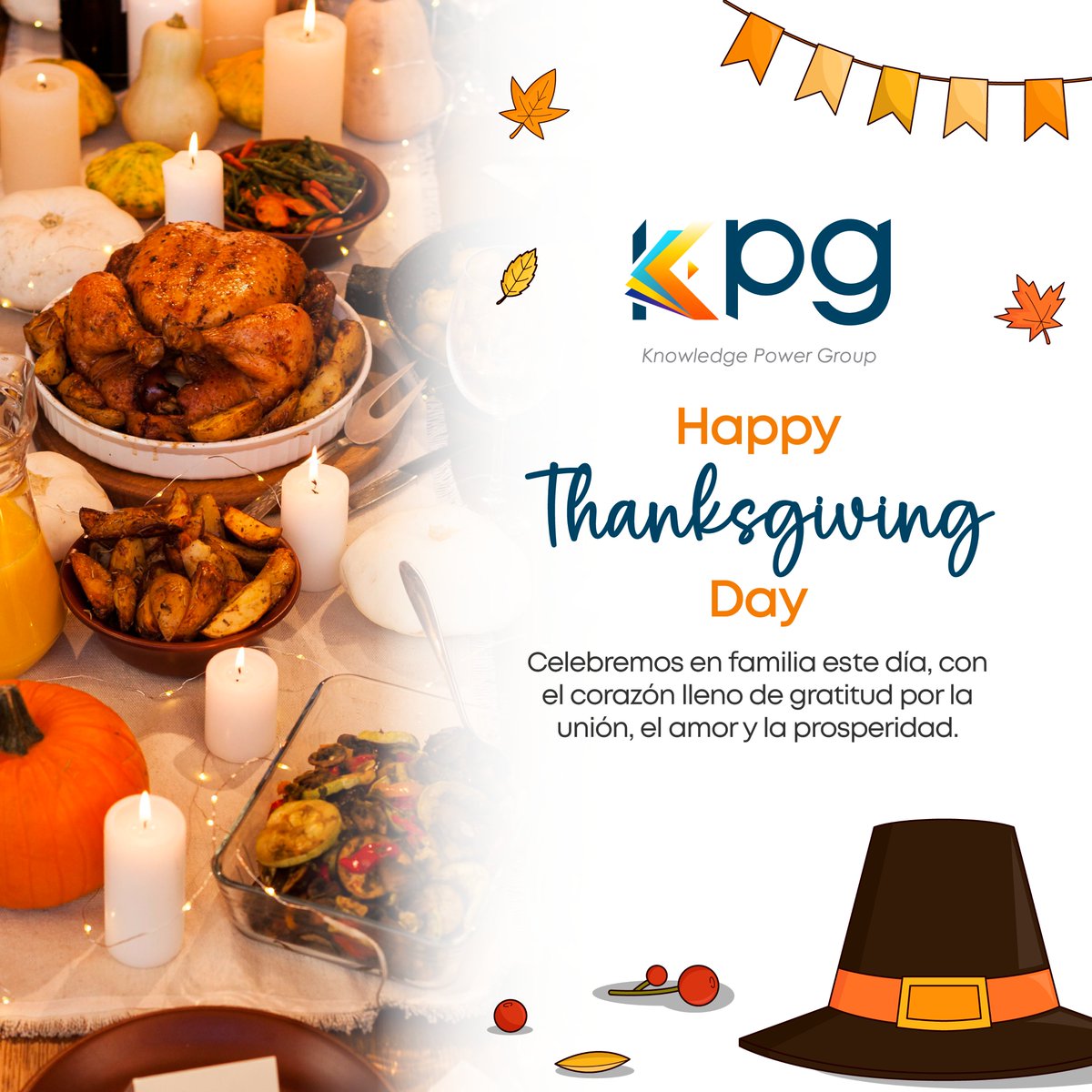 🍁¡En KPG celebramos el día de acción de gracias, con el corazón lleno de gratitud por nuestra salud, la de nuestros seres queridos, la unión, el amor, la prosperidad y todas las bendiciones del día a día!🦃🍂🤝

#HappyThankgiving #DíaDeAcciónDeGracias #KPG #KPGInc