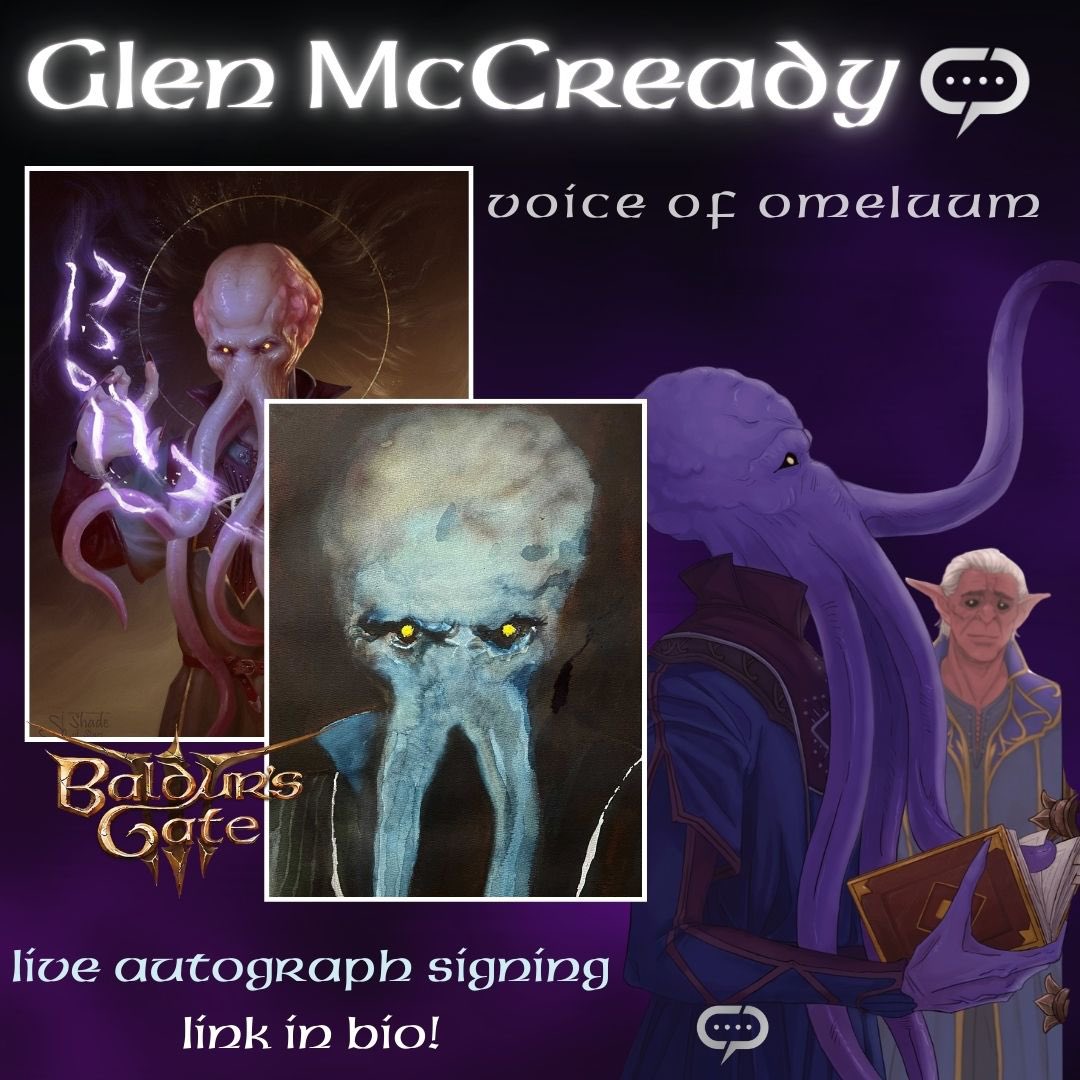 McCreadyGlen's tweet photo. My next @StreamilyLive signings are at 1800 GMT on Tuesday December 3rd!
@JessCarrollActs 🤩 will be my special guest - AKA my “Streamily Carer”! 🤪
Come say “hi” if you can - international time zones permitting. 🥳
#Zevlor #Omeluum #Zrell #BaldursGate3 https://t.co/MyqYFMu8nd