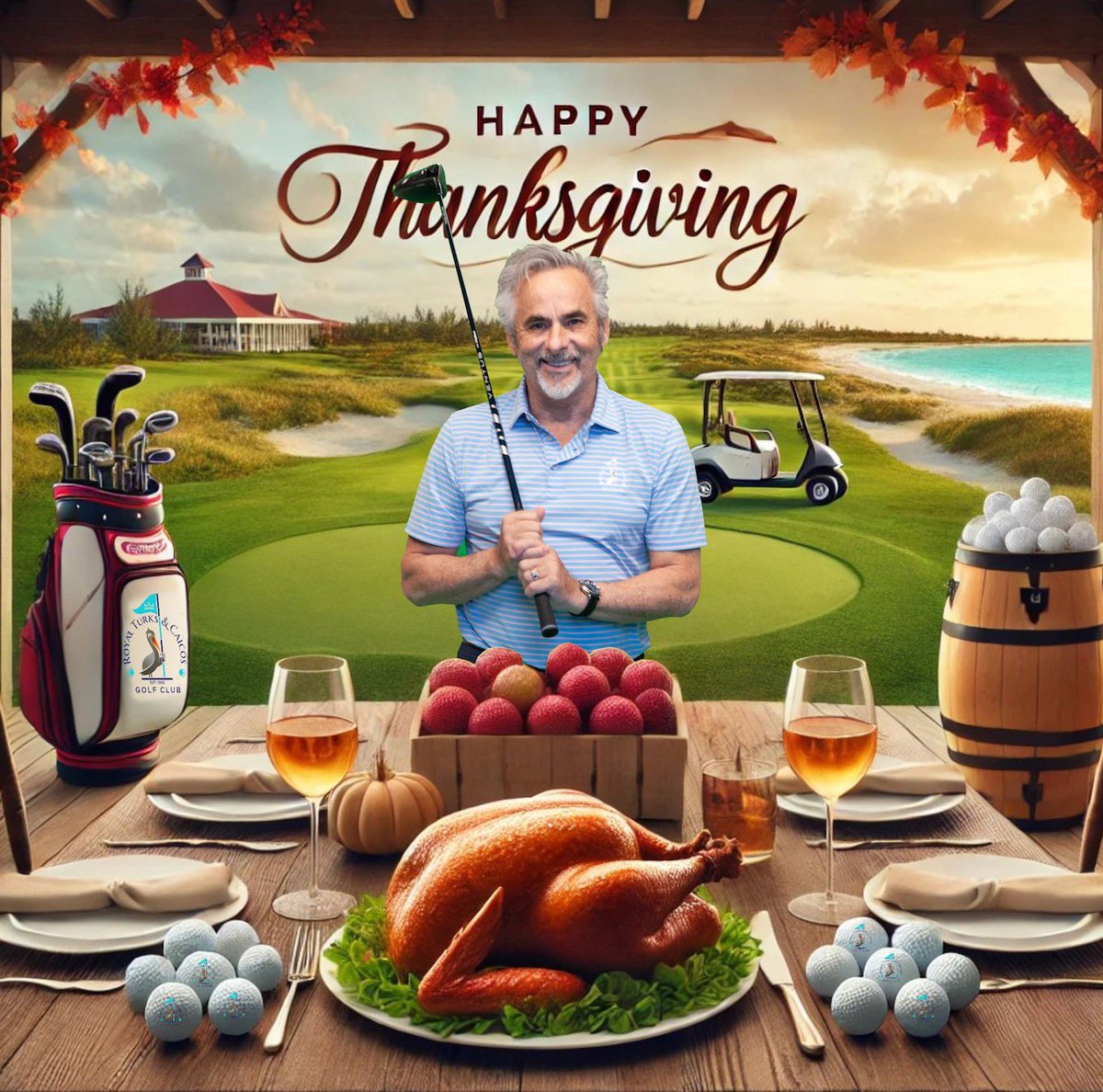 Happy Thanksgiving from the Royal Turks and Caicos Golf Club! Wishing you a joyful holiday filled with gratitude, good food, and great company. #Thankful  #Thanksgiving2024 #GratefulMoments #providenciales #caribbeangolf #fehertwit #golfambassador