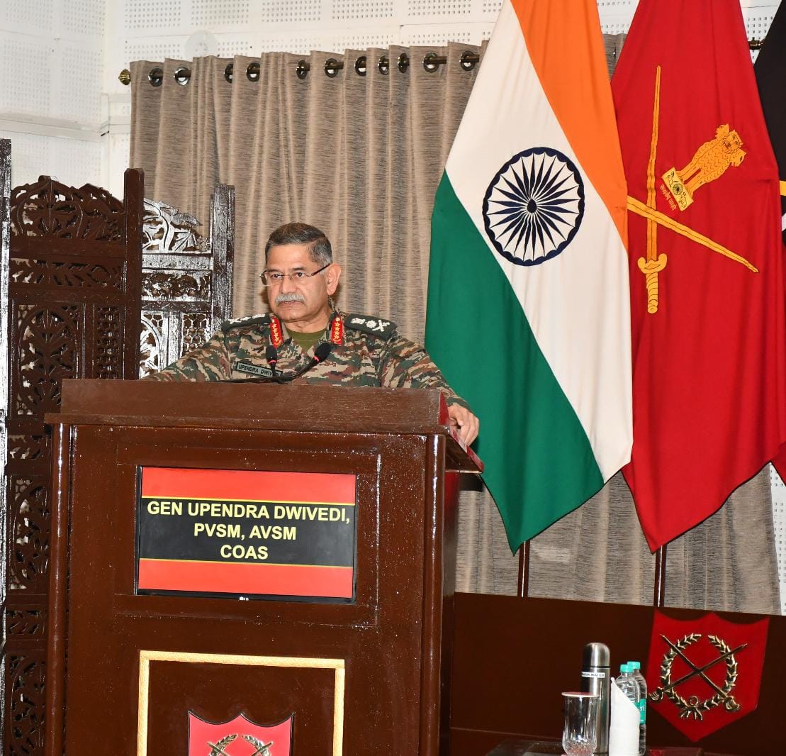 adgpi's tweet image. *26th Doctrine and Strategy Seminar 2024*

#GeneralUpendraDwivedi, #COAS, visited the Army War College, #AWC, #Mhow for the 26th Doctrine and Strategy Seminar on 28 Nov 2024. #COAS shared his thoughts as part of the Plenary Address on the theme of the Seminar “Need for Adaptive…
