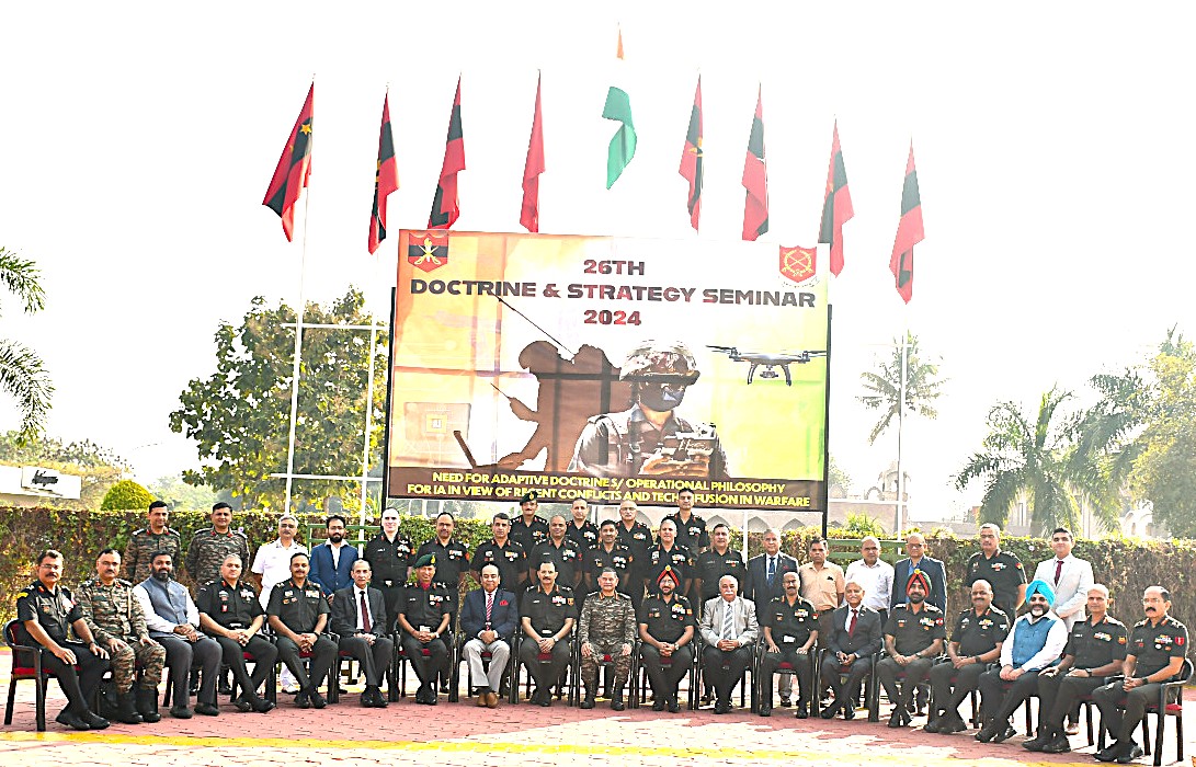 adgpi's tweet image. *26th Doctrine and Strategy Seminar 2024*

#GeneralUpendraDwivedi, #COAS, visited the Army War College, #AWC, #Mhow for the 26th Doctrine and Strategy Seminar on 28 Nov 2024. #COAS shared his thoughts as part of the Plenary Address on the theme of the Seminar “Need for Adaptive…