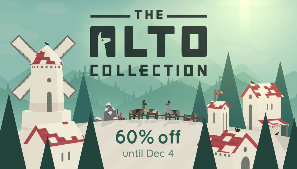 altosadventure's tweet photo. The Alto Collection is now 60% off for the @Steam Autumn Sale! Join Alto and friends as they journey through the snowy alps and endless desert in this combined edition of both classic titles. https://t.co/GFOUtRCKje