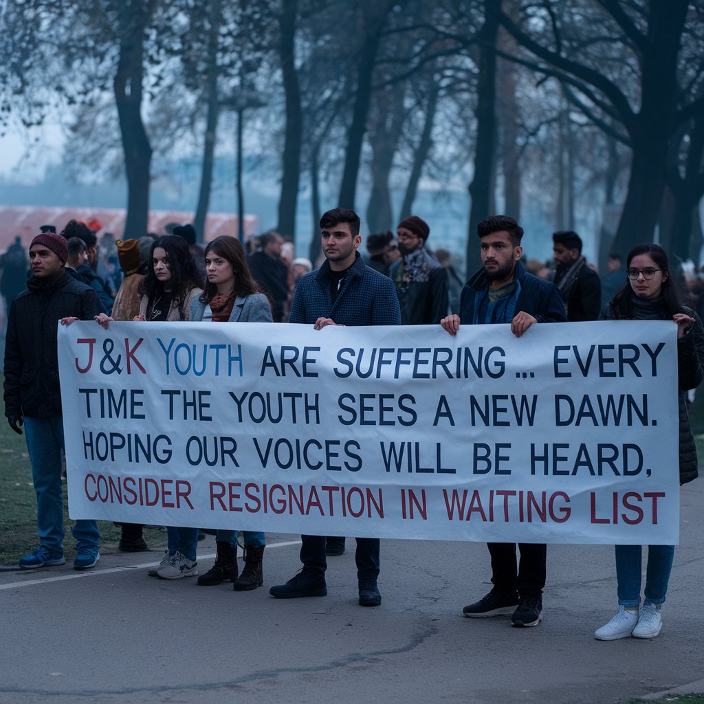 consdrresign's tweet photo. We don’t think the elected government is in a hurry to solve the youth issues as a top priority. Everyone is busy with their own politics. The youth in Jammu and Kashmir have always suffered in various aspects, including scams, scrapped exams, age relaxation, waiting list resignation issue, reservations, etc. Those who are sitting in positions of power do not feel the pain of the youth or the trauma we are suffering. Every time the youth sees a new dawn, hoping our voices will be heard, every minister talks about the urgency of unemployment  and acknowledges these genuine issues, but no one takes bold decisions on how to overcome them. We were suffering, we are suffering... whom do we turn to for justice?
@OmarAbdullah @nasirsogami @JKNC_ @SyedJunaidHsmi @BurhaanZarga_r @parawahid @Junaid_Mattu @RuhullahMehdi