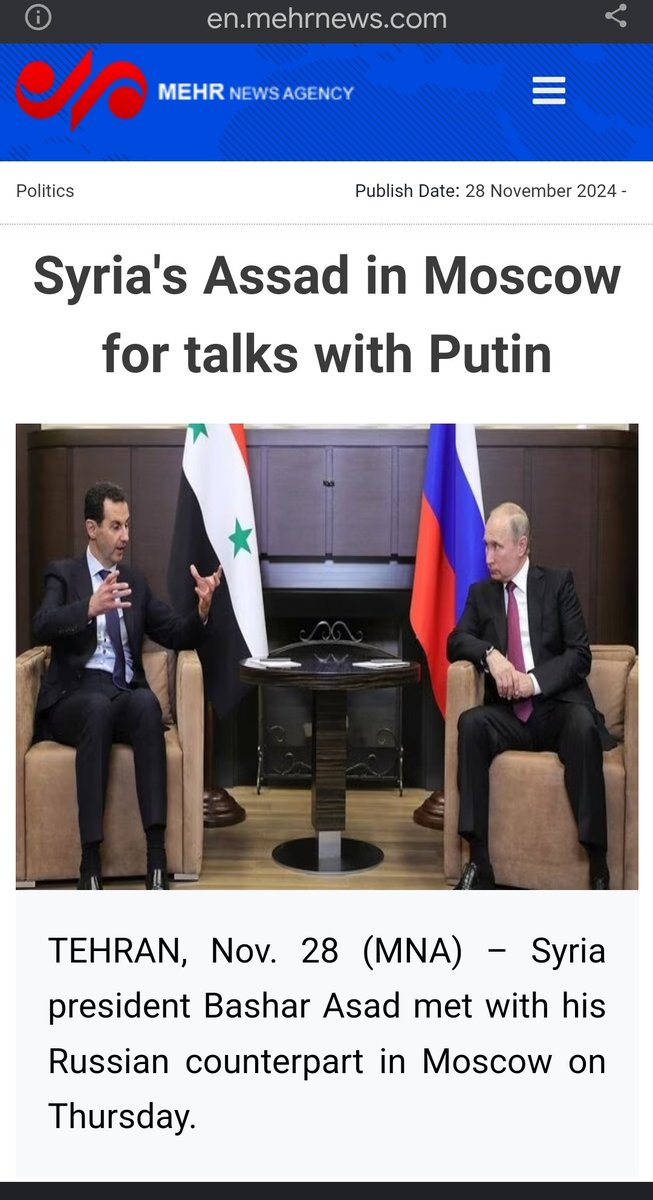JayinKyiv's tweet photo. As rebels close in on key cities in North Syria, Assad urgently flies to Moscow to urge his benefactor for weapons, soldiers and airstrikes
Will Syria be the first of Russia's colonies to fall? https://t.co/I4Uf9rlYLW