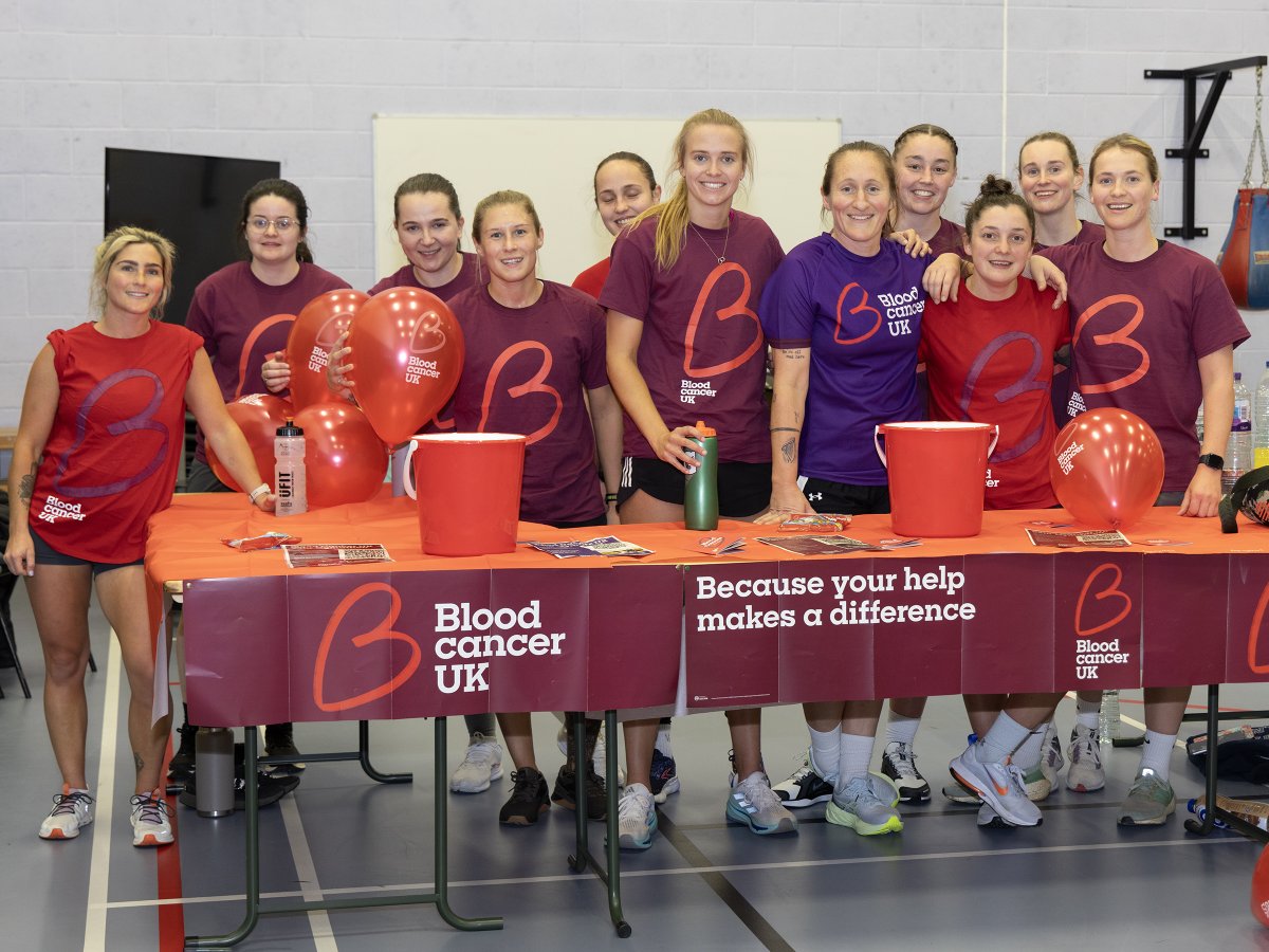 RAF_Shawbury's tweet photo. RAF footballer Rachael Howes was diagnosed with a rare type of blood cancer earlier this year, for which there is currently no cure. But Rachel doesn’t give up and she embarked on a series of tough challenges to raise awareness and funds for Blood Cancer UK. https://t.co/c14hirE5bx