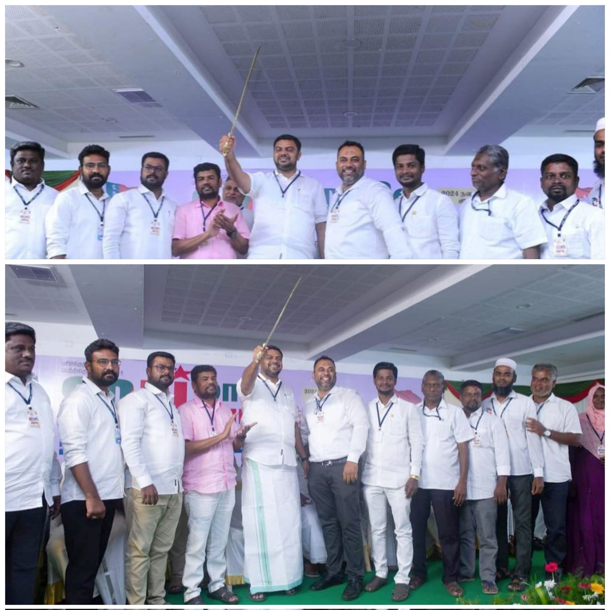 sdpilukman's tweet photo. SDPI கட்சியின் மாநில பொதுக்குழுவில் மாநில தலைவராக பொறுப்பேற்ற இளைஞர்களின் எழுச்சி நாயகன் அண்ணன் நெல்லை.முபாரக் அவர்களுக்கு திருப்பூர் தெற்கு மாவட்ட நிர்வாகிகள் வீரவாள் பரிசாக வழங்கிய போது..
#src2024
#SDPITamilnadu #NellaiMubarak
#SDPIErodeSouth
#ErodeLukman
#ஈரோடுலுக்மான் https://t.co/9KiSe6O51b
