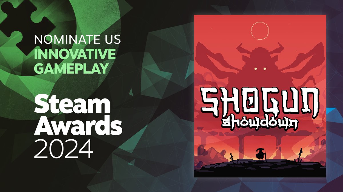 GoblinzPub's tweet image. OH HEY, IT'S STEAM AWARDS TIME! 🚨

We think Shogun Showdown totally deserves the Most Innovative Gameplay Award. So, if you agree, nominate it now or live with the regret. 👀 (Don’t say we didn’t warn you.)

⚔️ More info here: store.steampowered.com/news/app/20840…

#SteamAwards