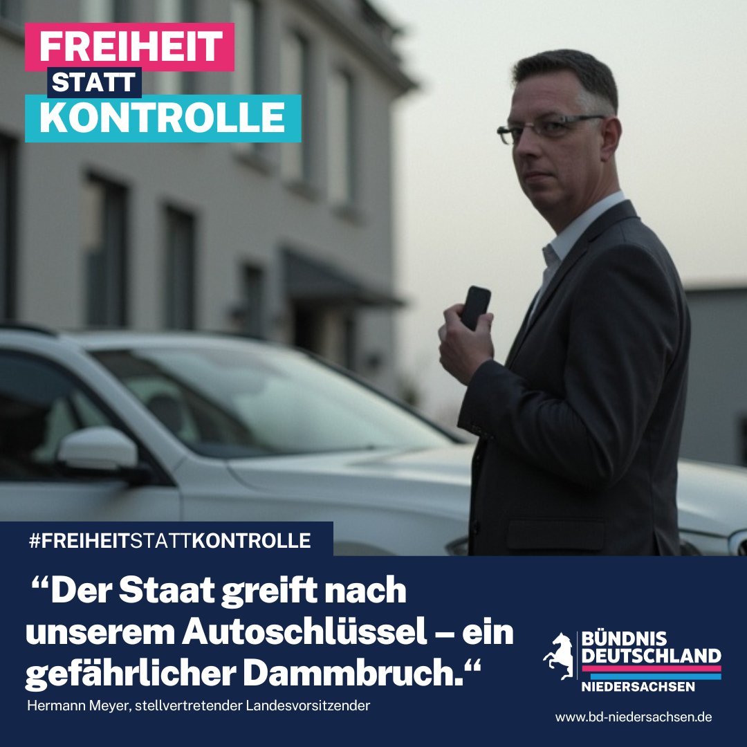 buendnisnds's tweet image. 🔑Der Staat greift nach unseren Autoschlüsseln!🔑
Was bleibt, wenn Bürgerrechte zugunsten von Überwachung geopfert werden? 
Mehr dazu im Beitrag.
➡️ bd-niedersachsen.de/autoschluessel…

#BündnisDeutschland #FreiheitStattKontrolle #PrivatsphäreSchützen #SchlüsselZurÜberwachung