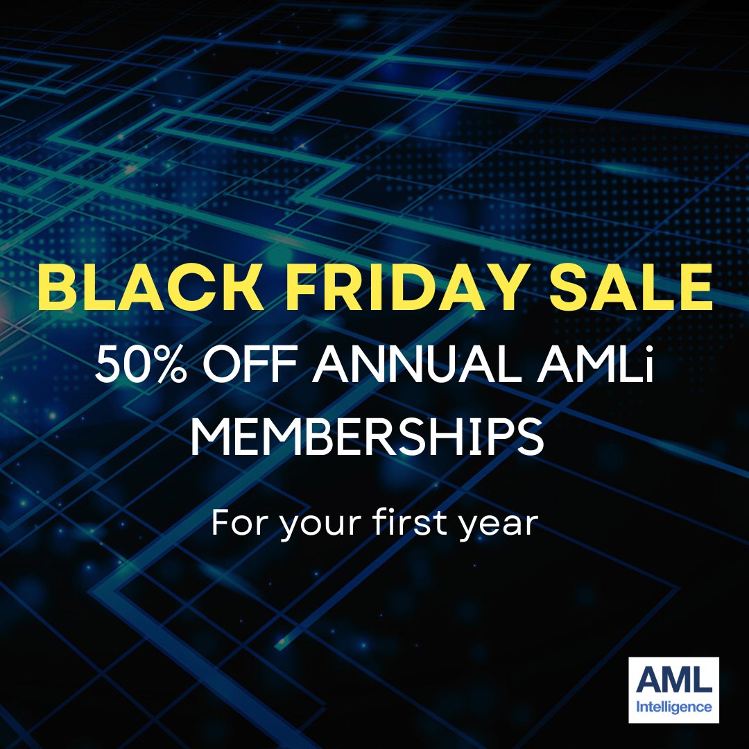 BLACK FRIDAY SALE – SAVE 50% TODAY!

Join thousands of banking and fintech AFC professionals, from major banks to credit unions, who rely on AML Intelligence to stay ahead of industry trends and drive their business forward.

Find the discount link HERE: hubs.la/Q02ZNYZ30