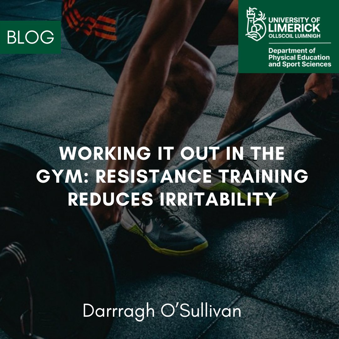 In today’s   PESS blog, PESS doctoral research student <a href="/Darragh_Sully/">Darragh O’Sullivan</a> discusses the under researched symptom of irritability, and resistance exercise training as a   promising activity that can ease irritable mood.

Check the blog ⬇️ 

lnkd.in/e6dNrQiy

#exercise