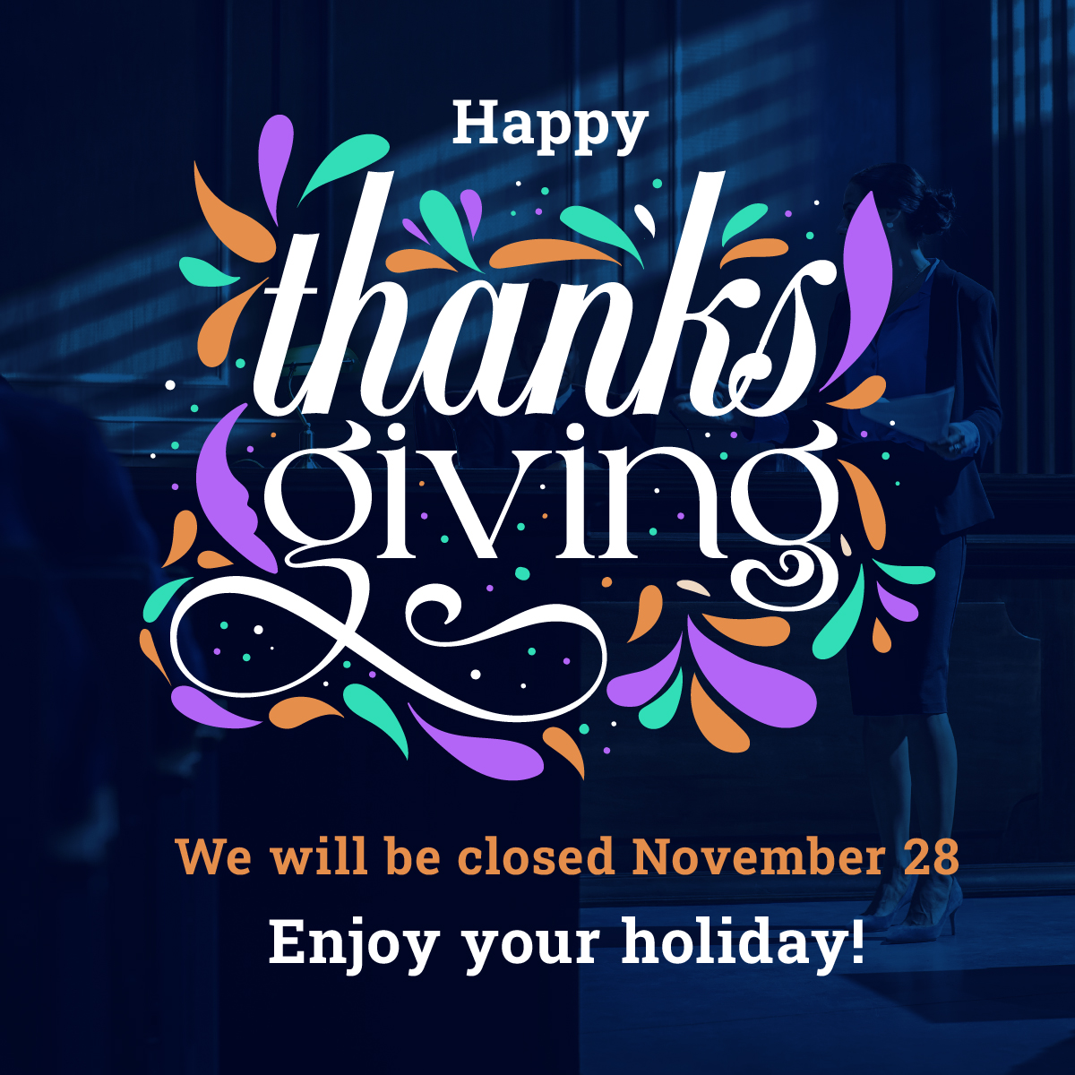 Happy Thanksgiving from The Bar Plan!

Our offices will be closed today but we will be back after the holiday to continue serving our hardworking clients. We’re grateful for you, our team &amp; our partners who help us provide the best quality insurance and services to our clients.