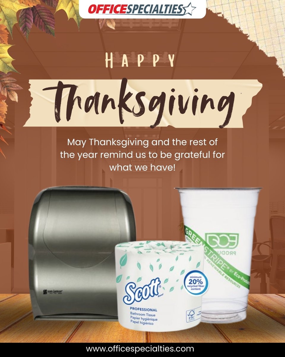 OSDeals's tweet photo. Thanksgiving reminds us to appreciate the essentials that make our days smoother.

Wishing you a season filled with gratitude and joy. Happy Thanksgiving! 

#thanksgiving #gratitude #officesupplies #electronics #onlineshopping #wholesaleprice #officespecialties https://t.co/fTu5One3wp
