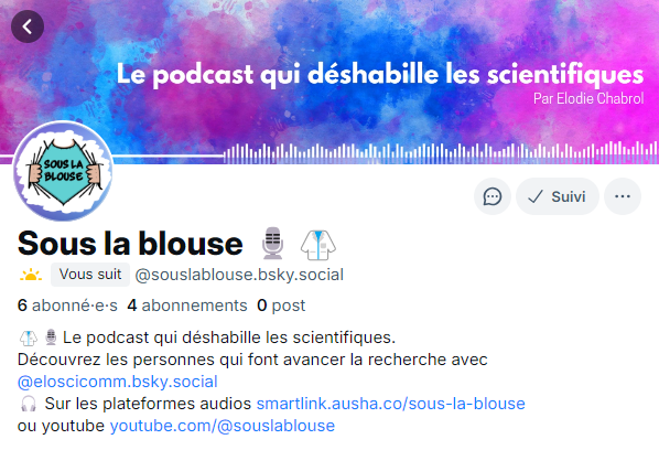 SousLaBlouse's tweet photo. Retrouvez le podcast ici aussi 🦋https://t.co/BPVfJJIQeP https://t.co/FMNGGqNpF8