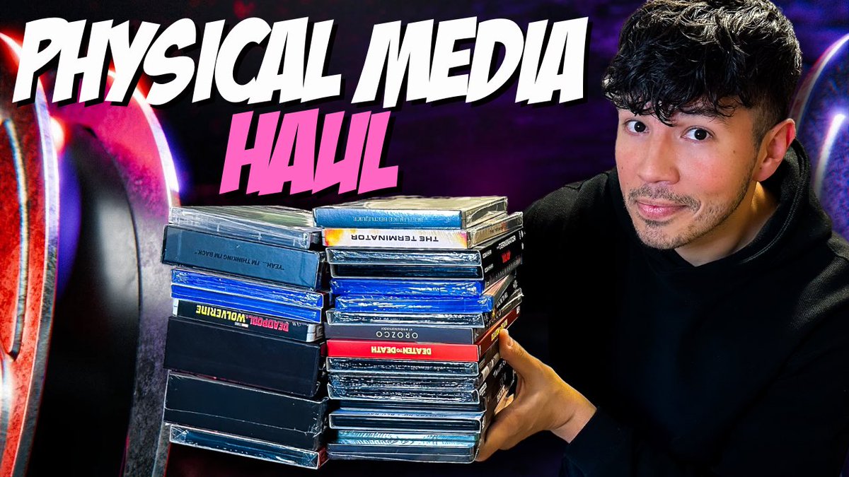 ChinoCollects's tweet photo. After 25+ years of collecting Physical Media. I’ve finally decided to start up a YouTube channel showcasing my love for collecting. I’ll be doing movie haul videos, unboxings, close looks at special editions, retro rewinds where we look at vhs and dvd If you’re a fan of #PhysicalMedia please consider checking out the channel! Link in comments!