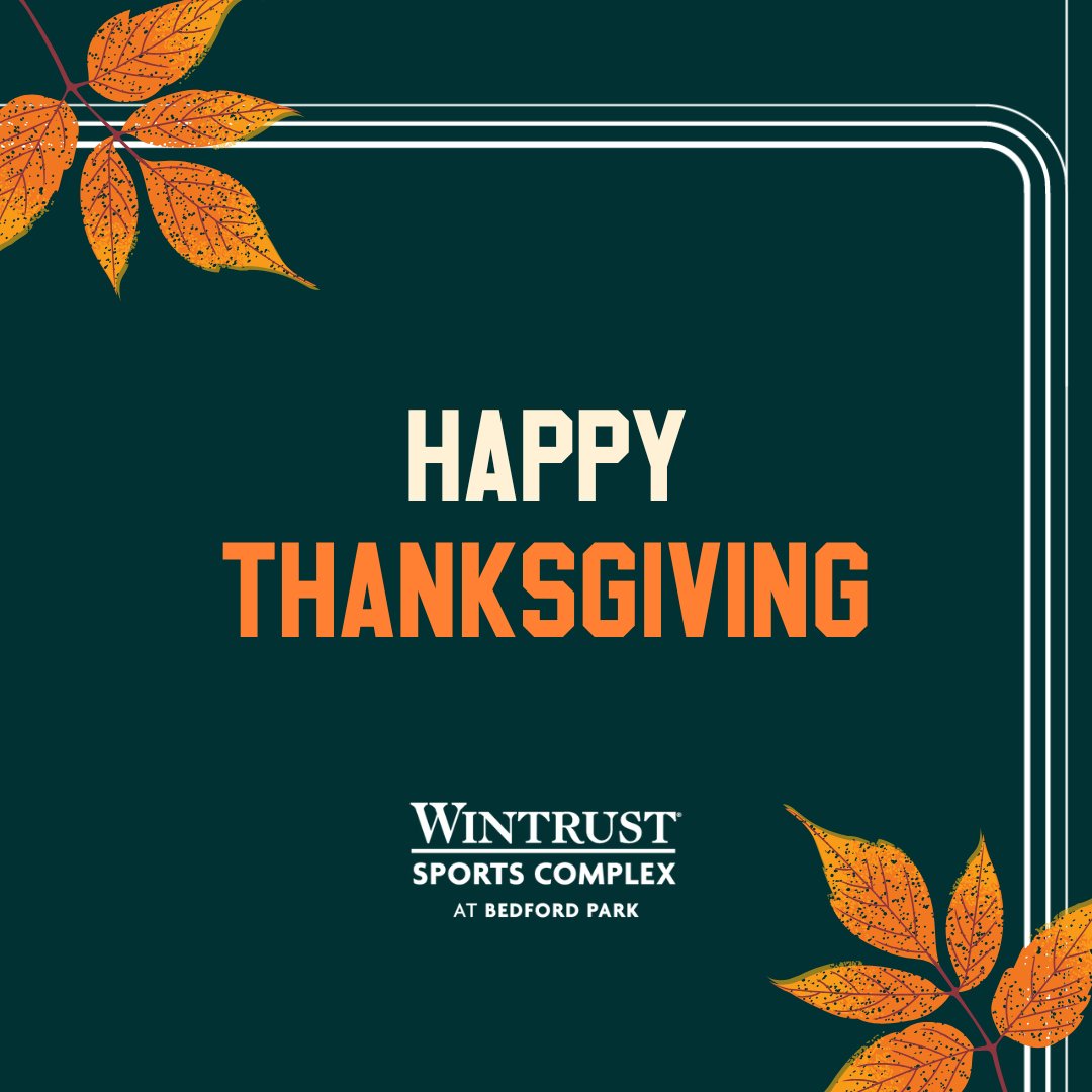 Happy Thanksgiving from Wintrust Sports Complex! 🦃 Grateful for our community, partners, and the great moments we’ve shared. Wishing you a day of love and gratitude! #HappyThanksgiving