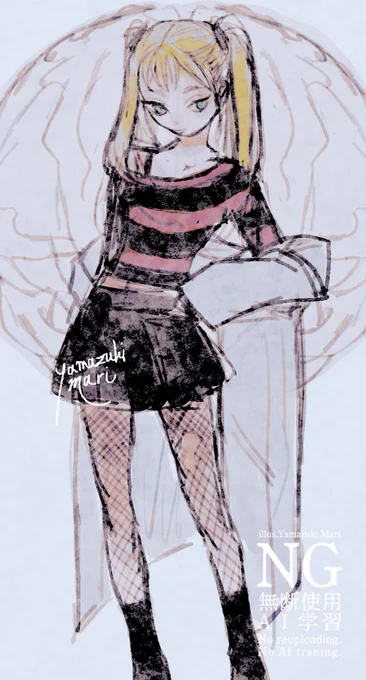 wip 普段あまり描かないタイプのこ 
