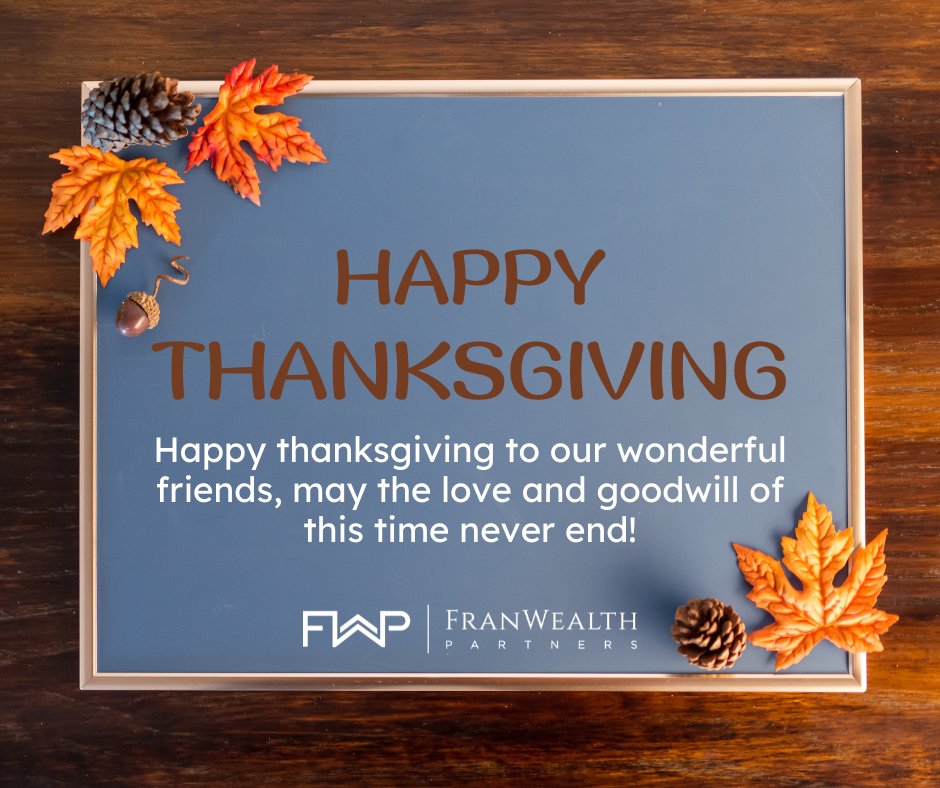 franwealth's tweet photo. 🦃 Happy Thanksgiving from all of us at FranWealth Partners! 🍁

As we gather to celebrate gratitude, we're reminded of the dreams that fuel our purpose. Here’s to abundance, growth, and the courage to bet on yourself.

#HappyThanksgiving #InvestInYourself #FranchiseOpportunities https://t.co/y2Vx7Zpcmx