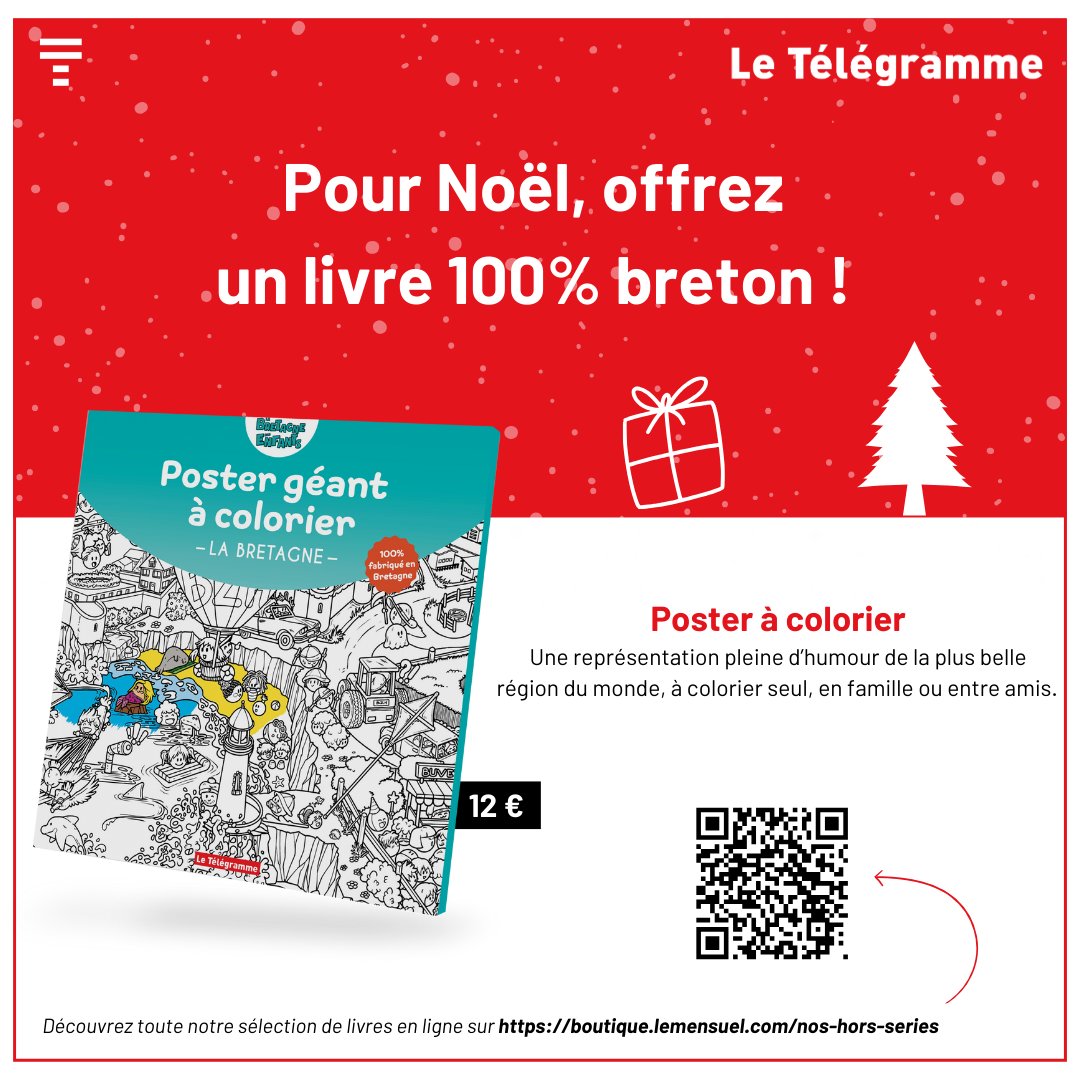 patrickleal29's tweet photo. En panne d'idées pour Noël ? Offrez le poster à colorier ✍️
#bretagne #letelegramme https://t.co/GYHdKJXMPz