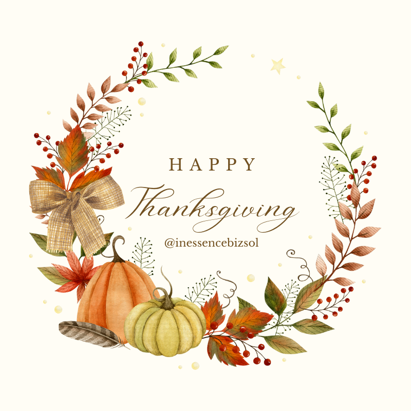 InessenceBusSol's tweet photo. Happy Thanksgiving! 🍁 Wishing you a day filled with joy, love, and gratitude. Today, let's cherish our community's strength and care for each other. Cheers to you all! 🧡 #Thankful #Thanksgiving2024 https://t.co/TbUHnjz81i