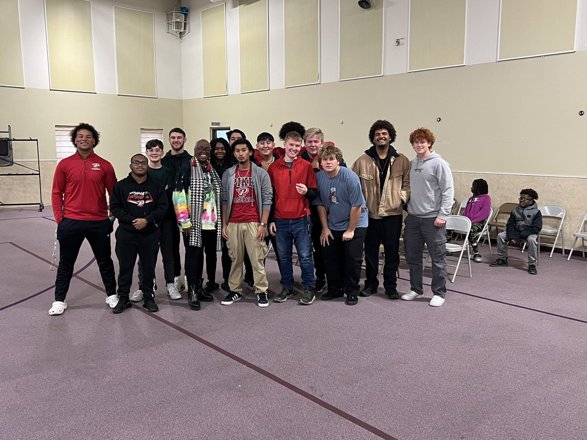 <a href="/PikeSchools/">Pike Twnshp Schools</a> <a href="/PikeHSAthletics/">Pike Red Devils</a> 
Mozel Sanders will serve just over 10k meals to people in need today. These young men learned what it means to be part of the village that works to take care of each other. Pike Pride- Pike Proud! Pike Baseball